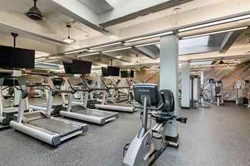 Fitness center with peloton cycling